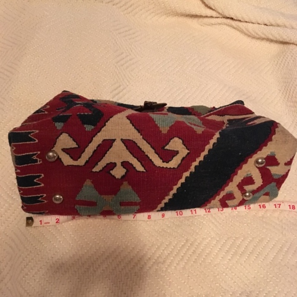 RARE One of a Kind Unique Hand Made Vintage Kilim - Picture 15 of 16